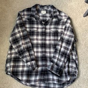 American Eagle oversized flannel shirt.